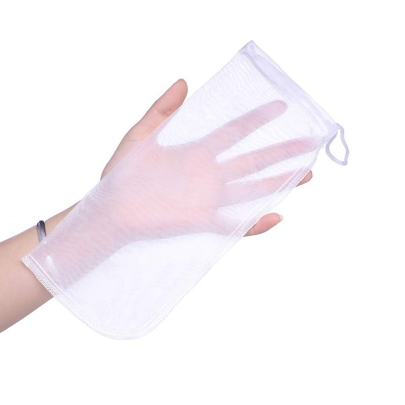 ALEGI Media Filter Bag Aquarium Extra Fine,Reusable 180 Micron Drawstring Mesh Filter Bags for Very Fine Resins Filter (10"*3.9" (6 Pack)) - Image 3